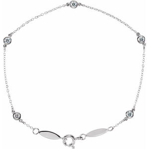14K White Gold 1/3 CTW Natural Diamond Bezel-Set 7