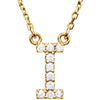 14K Gold Initial A Diamond Pendant Necklace – 1/8 CTW