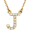 14K Gold Initial A Diamond Pendant Necklace – 1/8 CTW