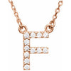 14K Gold Initial A Diamond Pendant Necklace – 1/8 CTW