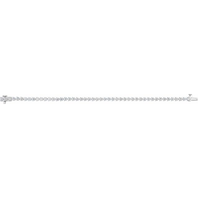 14K Gold Natural Diamond Line Bracelet - Options Available