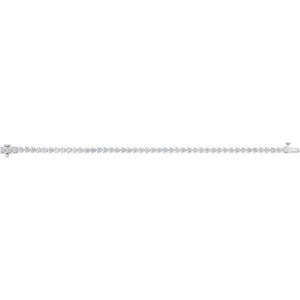 14K Gold Natural Diamond Line Bracelet - Options Available