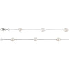 14K Yellow Gold, 7x5 mm 5-Station Cultured White Freshwater Pearl Bracelet