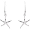 Sterling Silver Starfish Design Backless Earrings - Ocean-Inspired Chic