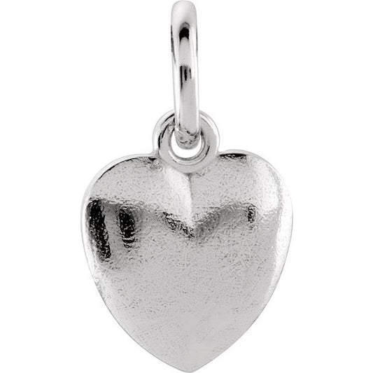 Heart Charm/Pendant | 14K Gold & Silver | 15.2 Mm × 9 Mm | Heart | Polished