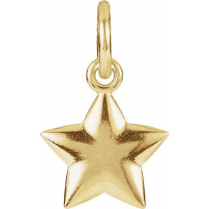 14K Gold Star Dangle