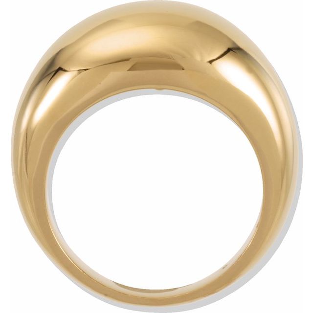 14K Gold 10 mm Polished Dome Ring – Classic Design