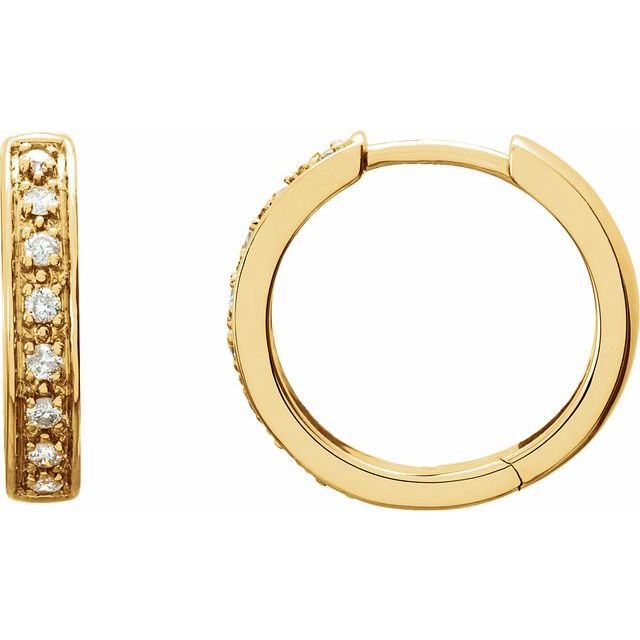 14K Gold Natural Diamond Earrings