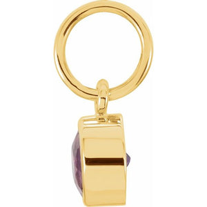 Posh Mommy Imitation Garnet Birthstone Charm