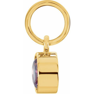 Posh Mommy Imitation Garnet Birthstone Charm