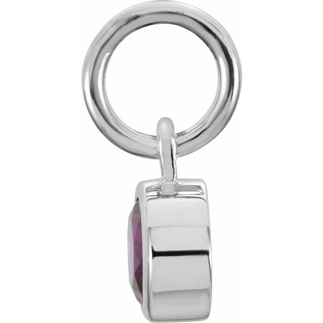 Imitation Garnet Charm | 14K Gold & Silver | options* | 4 Mm | Round | Polished (V2.3)
