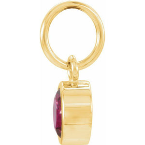 Posh Mommy Imitation Garnet Birthstone Charm