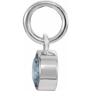Posh Mommy Imitation Garnet Birthstone Charm