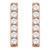 14K Yellow 1/10 CTW Natural Diamond Bar Earrings