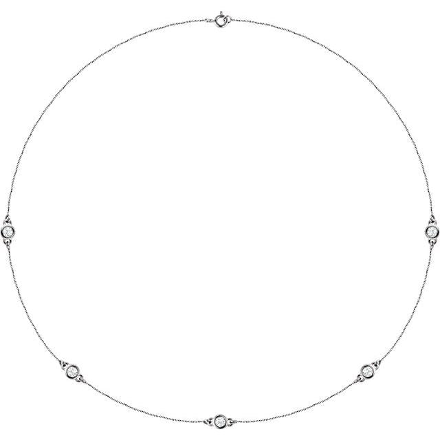 14K Gold Natural Diamond Necklace