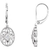 Sterling Silver .06 CTW Natural Diamond Leverback Earrings