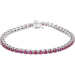 14K Gold Natural Ruby Bracelet