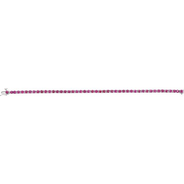 14K Gold Natural Ruby Bracelet