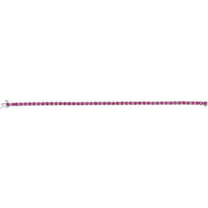 14K Gold Natural Ruby Bracelet