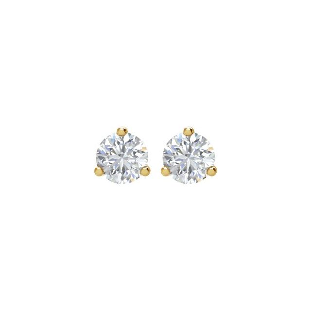 14K White Gold Natural Diamond Stud Earrings with 1/5 CTW