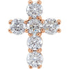 14K Yellow 1/3 CTW Natural Diamond Cross Pendant