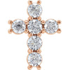 14K Yellow 1/3 CTW Natural Diamond Cross Pendant