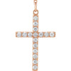 14K Yellow Gold 1/4 CTW Natural Diamond Cross Pendant