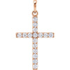 14K Yellow 1/4 CTW Natural Diamond Cross Pendant