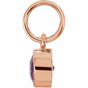 Posh Mommy Imitation Garnet Birthstone Charm