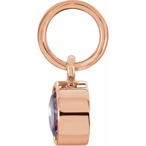 Posh Mommy Imitation Garnet Birthstone Charm