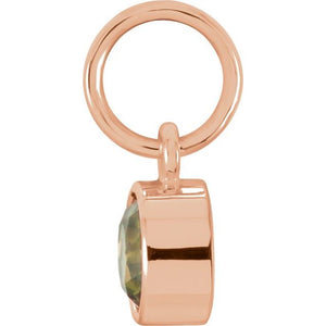 Posh Mommy Imitation Garnet Birthstone Charm