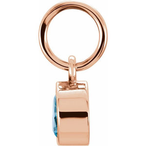 Posh Mommy Imitation Garnet Birthstone Charm