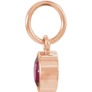 Posh Mommy Imitation Garnet Birthstone Charm
