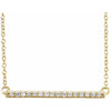 14K Yellow Gold, Adjustable 16-18