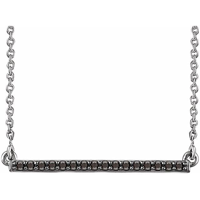 14K Yellow 1/6 CTW Natural Diamond Bar 16-18" Necklace