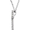 Platinum .06 CTW Natural Diamond Petite Cross Necklace - 16 inch