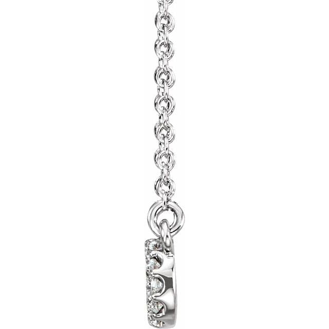 Platinum 1/10 CTW Natural Diamond Infinity Necklace - Timeless Elegance