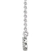 Platinum 1/10 CTW Natural Diamond Infinity Necklace - Timeless Elegance