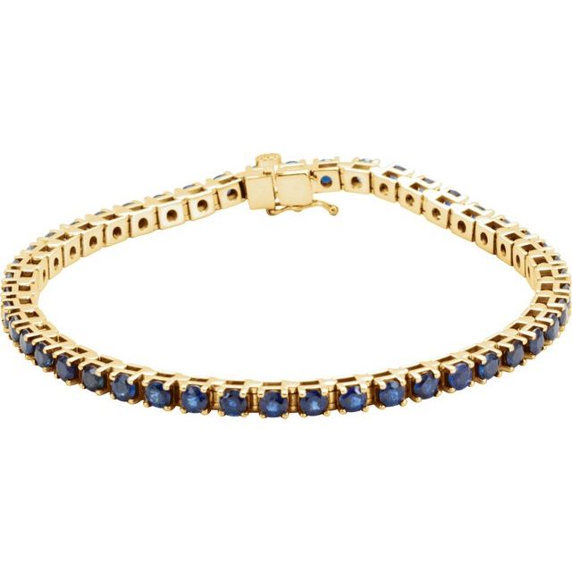 14K Gold Natural Ruby Bracelet