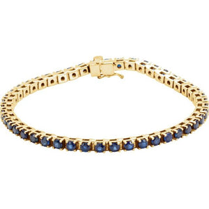 14K Gold Natural Ruby Bracelet