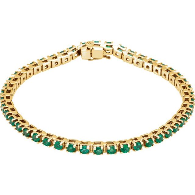 14K Gold Natural Ruby Bracelet