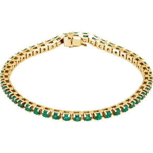 14K Gold Natural Ruby Bracelet
