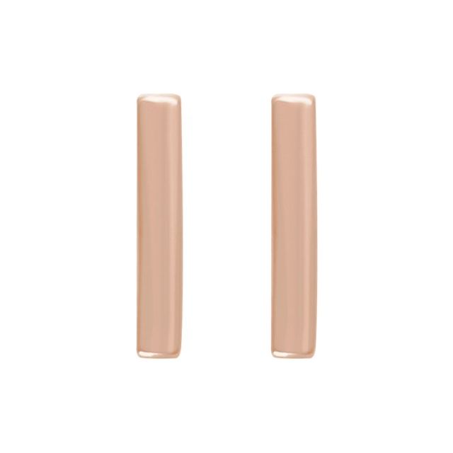 14K Yellow Vertical Bar Earrings