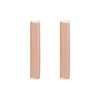 14K Yellow Gold Vertical Bar Earrings - Modern Design