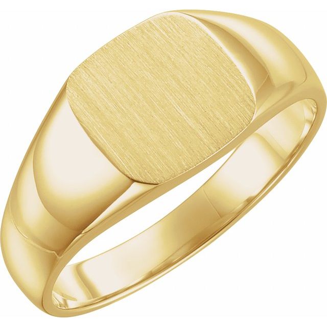 Signet Ring in 14K Gold, 18K Gold & Silver with Multiple Sizes Available