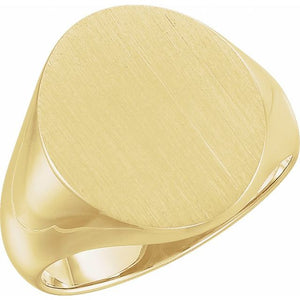 Signet Ring in 14K Gold, 18K Gold, Sterling Silver & Platinum