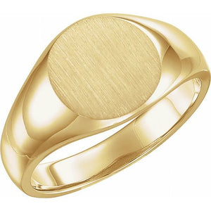 14K Gold Signet Ring