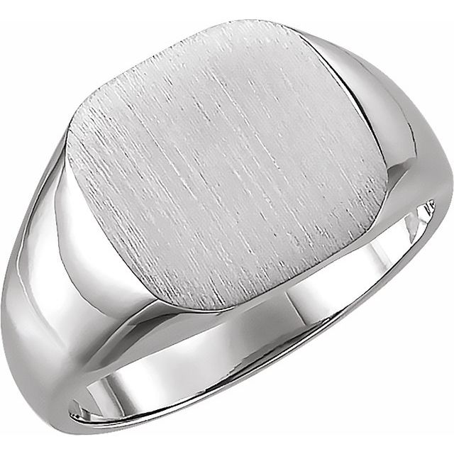14K Gold, 18K Gold & Platinum Signet Ring - Options Available