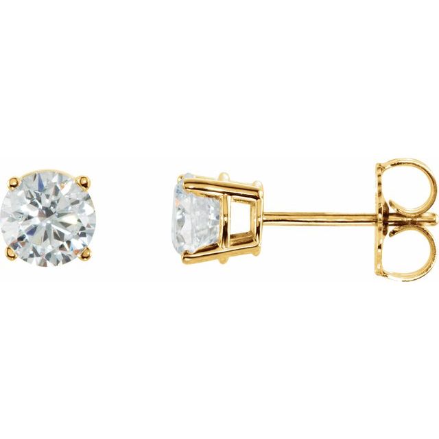 14K White 3mm 1/5 CTW Natural Diamond Stud Earrings