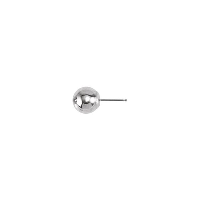14K Gold Ball Stud Earring - Bright Finish